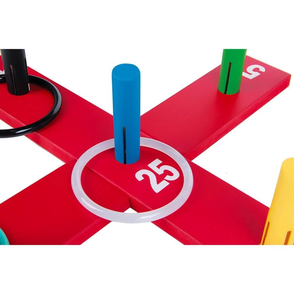 Brinquedo Pedagogico Madeira Jogo De Argola Cruz 10Pcs Carlu (Unidade) - imagem 4