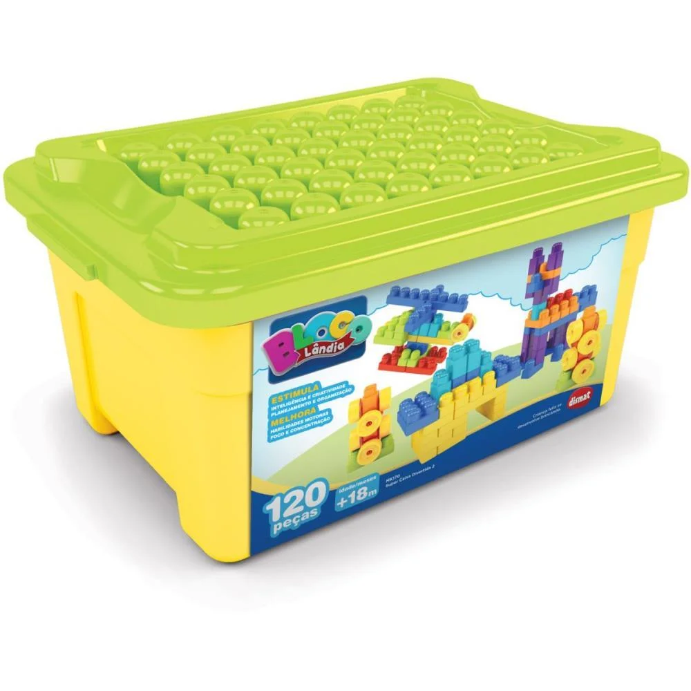 Brinquedo Para Montar Super Caixa Divertida 120Pecas Dismat (Unidade) - imagem 3