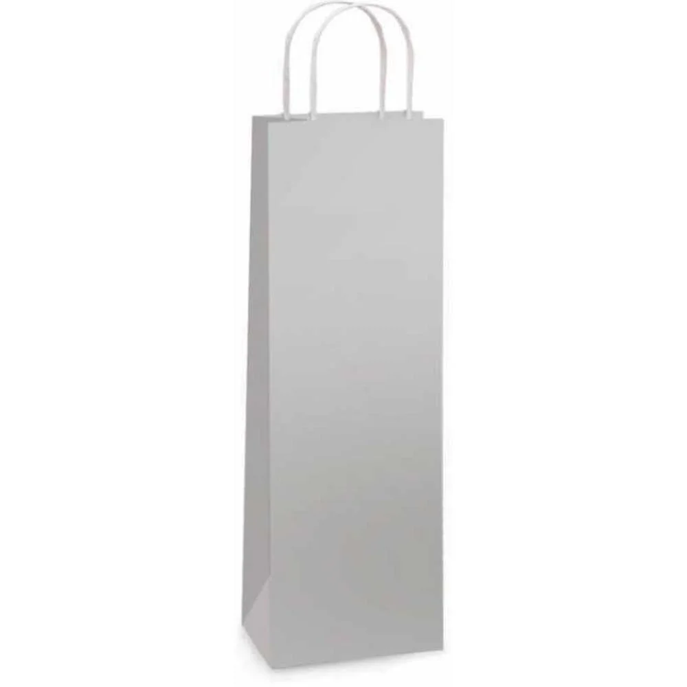 Embalagem Para Garrafa Sacola Lamin.prata 35X13X8Cm Packpel (Pct.c/10) - imagem 2