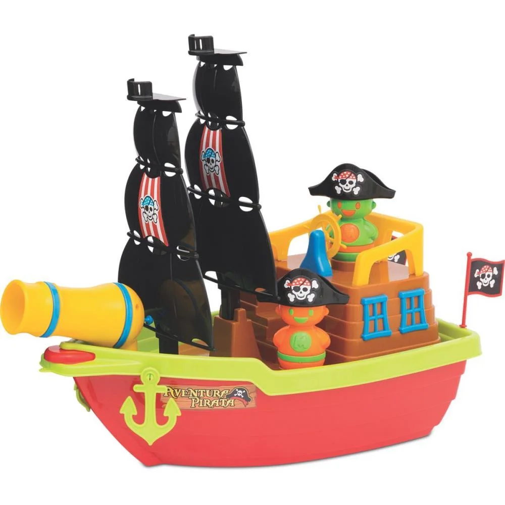 Brinquedo Educativo Barco Aventura Pirata 43Cm. Merco Toys (Unidade) - imagem 3