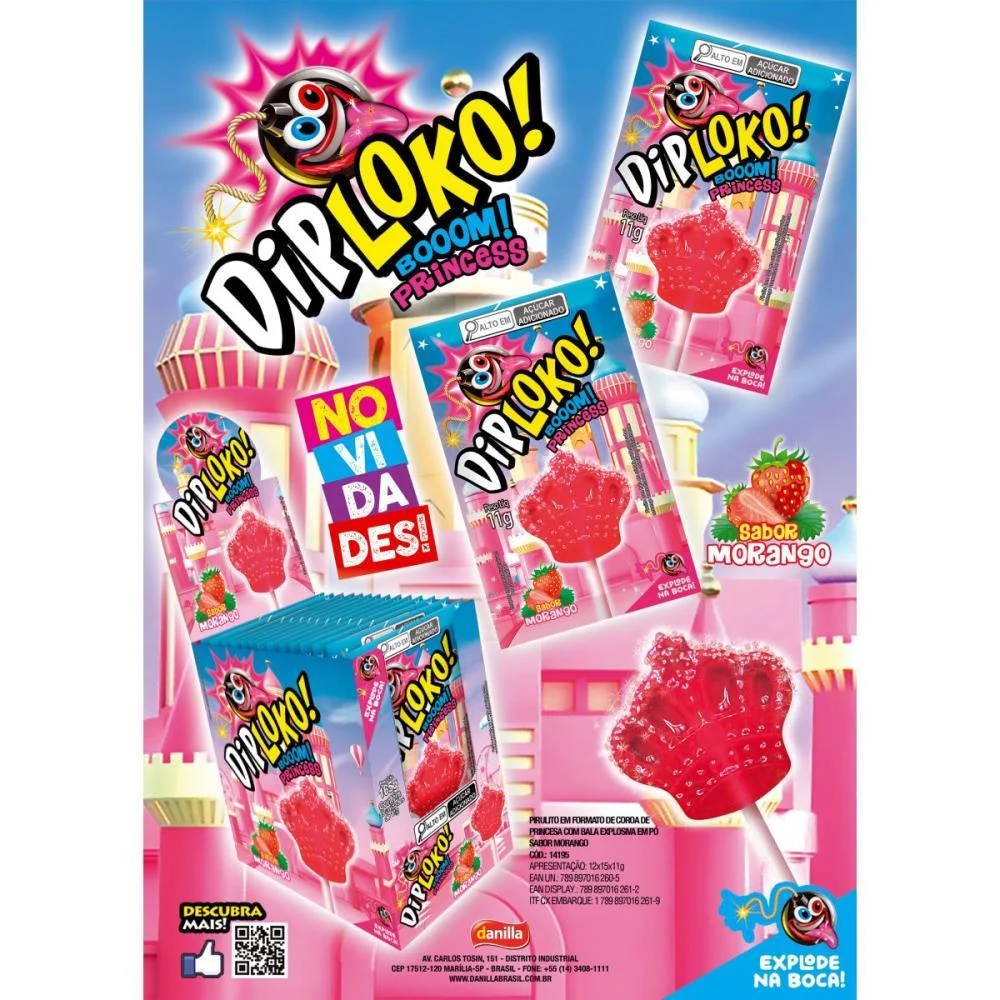 Doce Dip Loko Boom Princesas Danilla Foods (Dp.c/15) - imagem 5