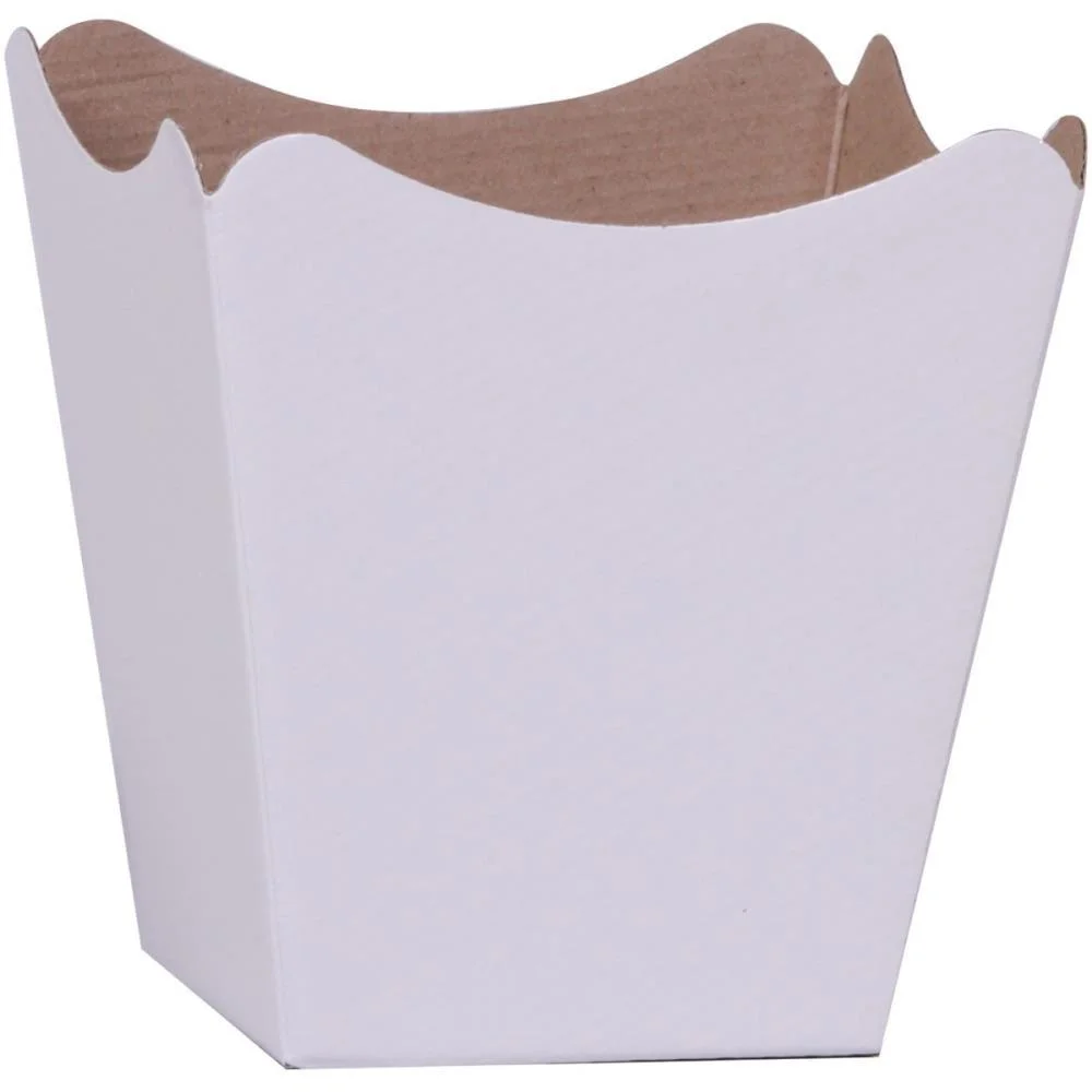 Cachepot Paper Liso Pote 11 Branco 11X11X9Cm Xingo Embalagens (Pct.c/10) - imagem 3