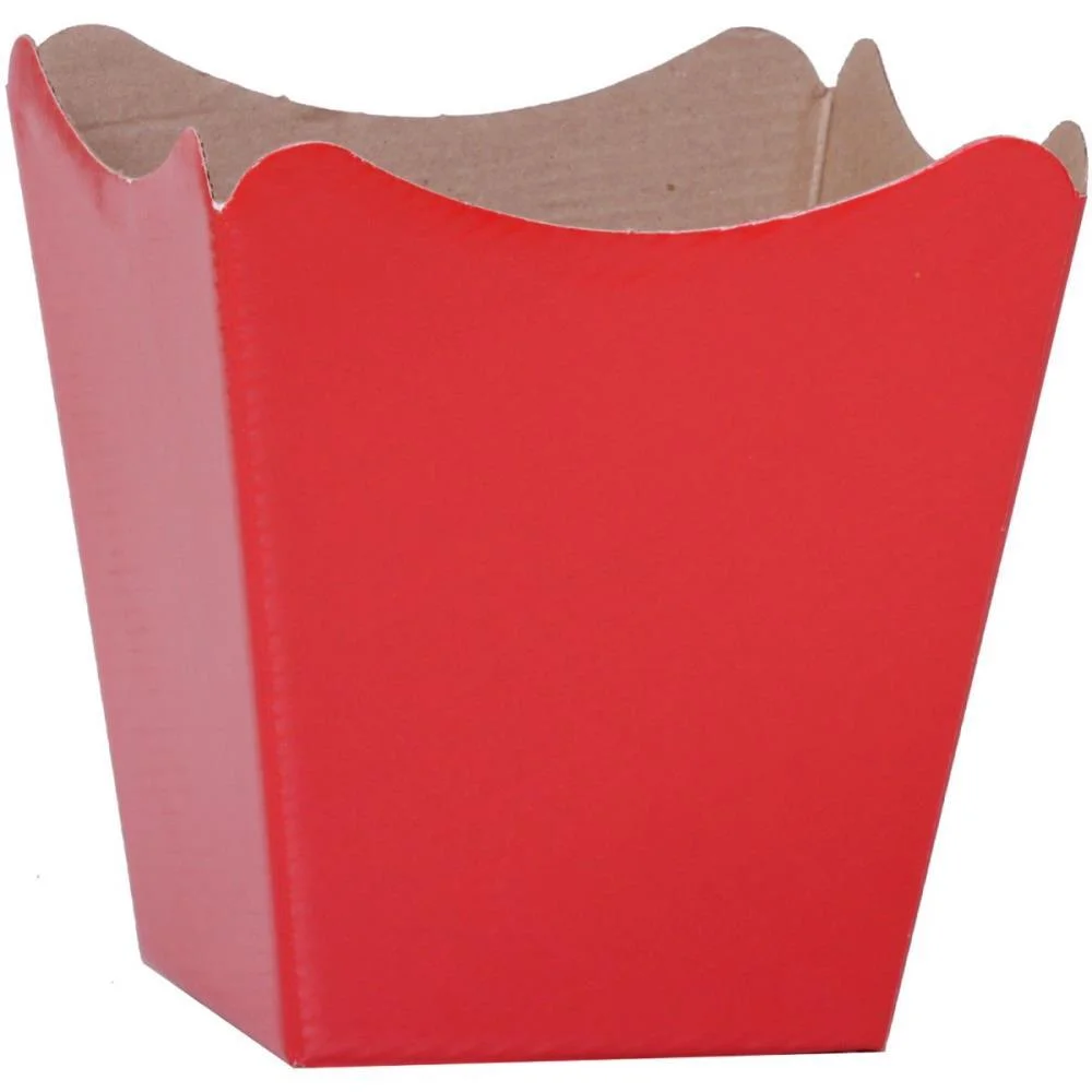 Cachepot Paper Liso Pote 11 Vermelho 11X11X9Cm Xingo Embalagens (Pct.c/10) - imagem 2