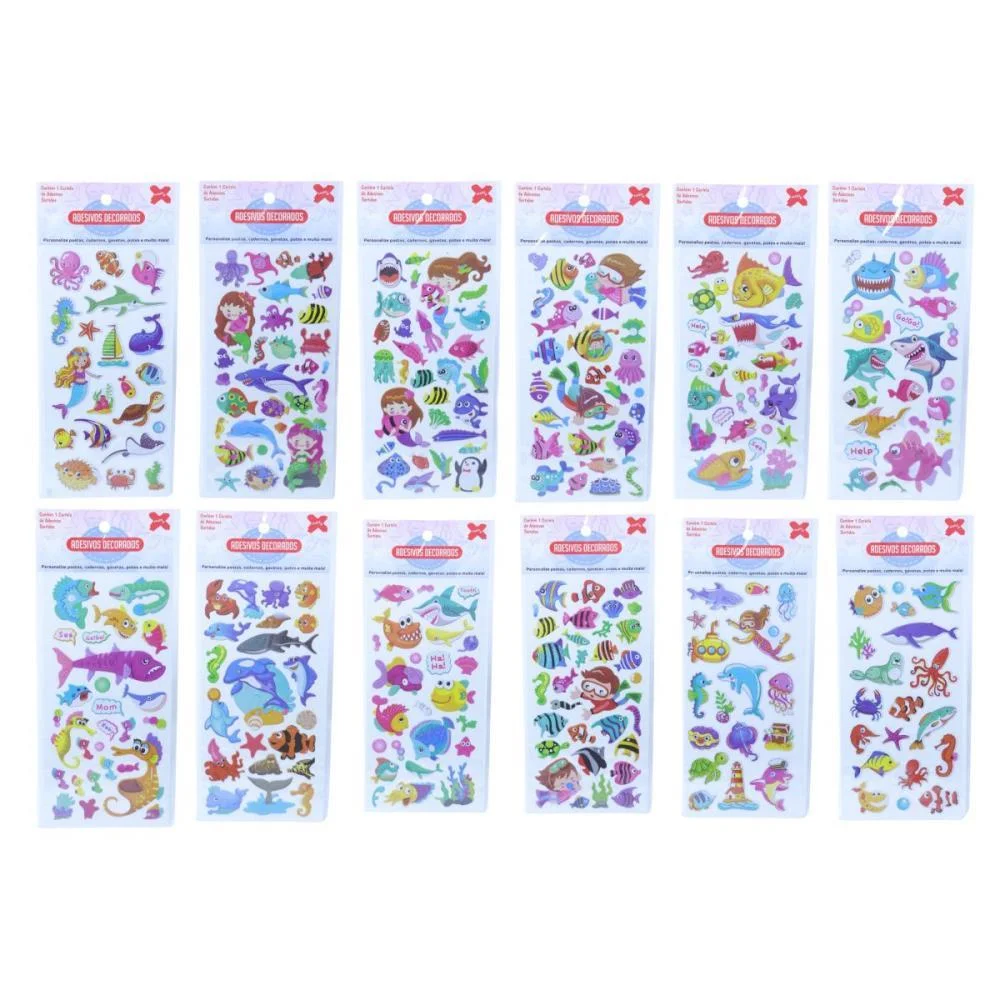 Adesivos Decorados 10X24Cm. Ocen Kids Cart.sortid Make+ (Pct.c/24) - imagem 15