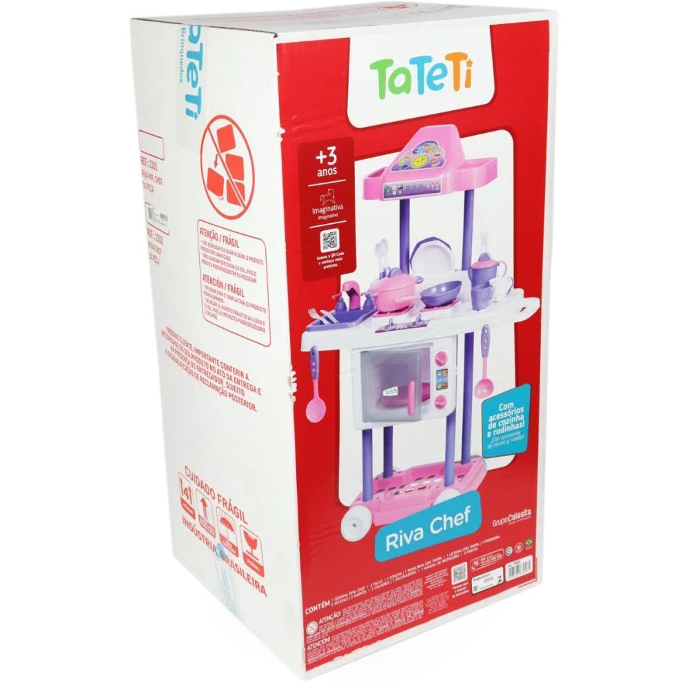 Brincando De Casinha Riva Chef Completa Rosa Tateti (Unidade) - imagem 7
