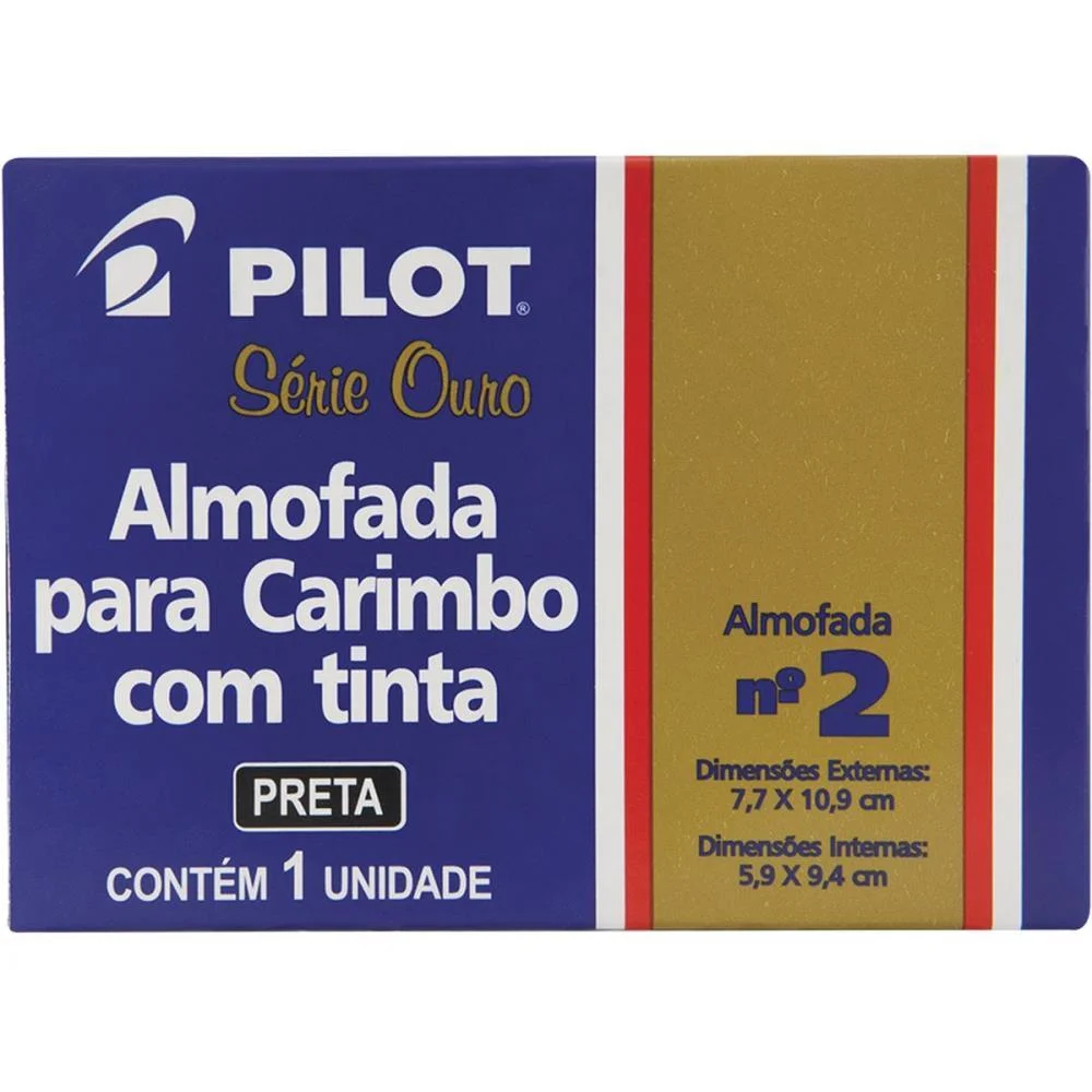 Almofada Carimbo N.2 Preta Pilot (Unidade) - imagem 5