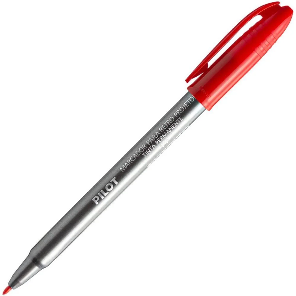 Caneta Retroprojetor 2.0Mm Marcador Vermelho Pilot (Cx.c/12) - imagem 4