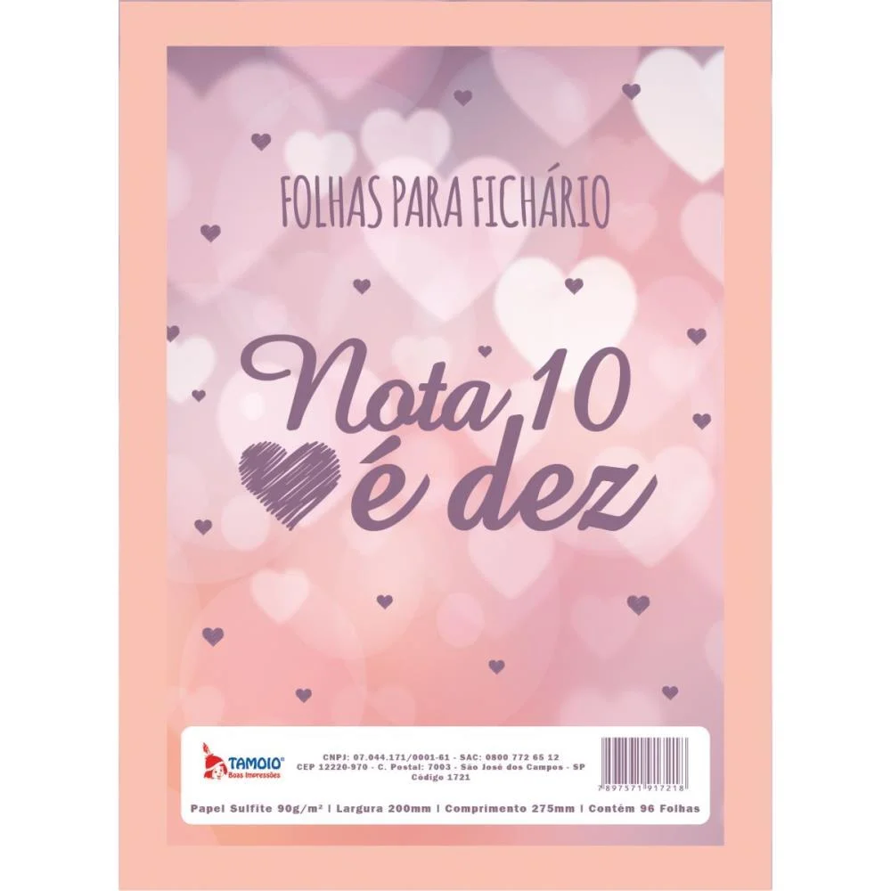 Bloco Para Fichario Universit. Nota 10 E Dez Decorado 64F. Tamoio (Pct.c/05) - imagem 3