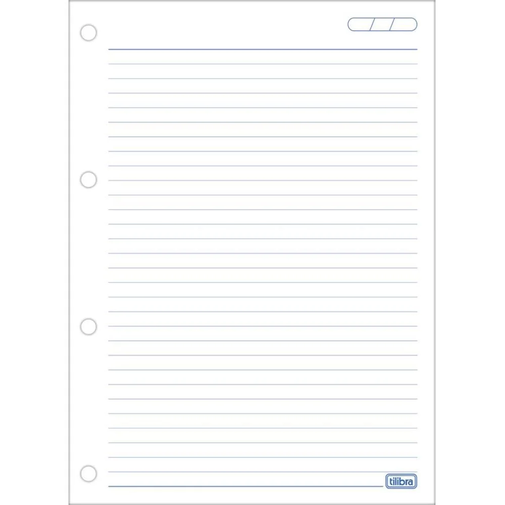 Bloco Para Fichario Universit. Academie Branco 96F 203X280Mm Tilibra (Cx.c/25) - imagem 4