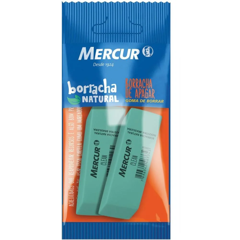Borracha Colorida Clean Verde Pull Pack Mercur (Bl.c/02) - imagem 2
