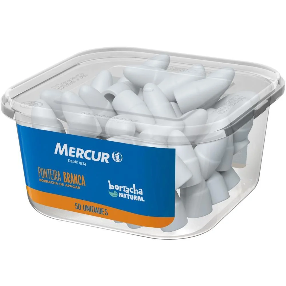 Borracha Ponteira Branca P/Lapis Mercur (Pote-50) - imagem 2