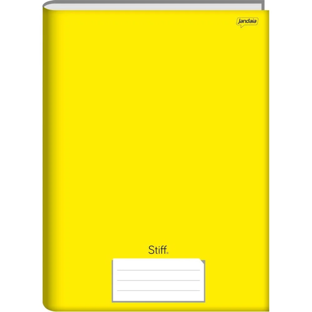 Caderno Brochurao Capa Dura Stiff 96 Folhas Amarelo Jandaia (Pct.c/05) - imagem 2