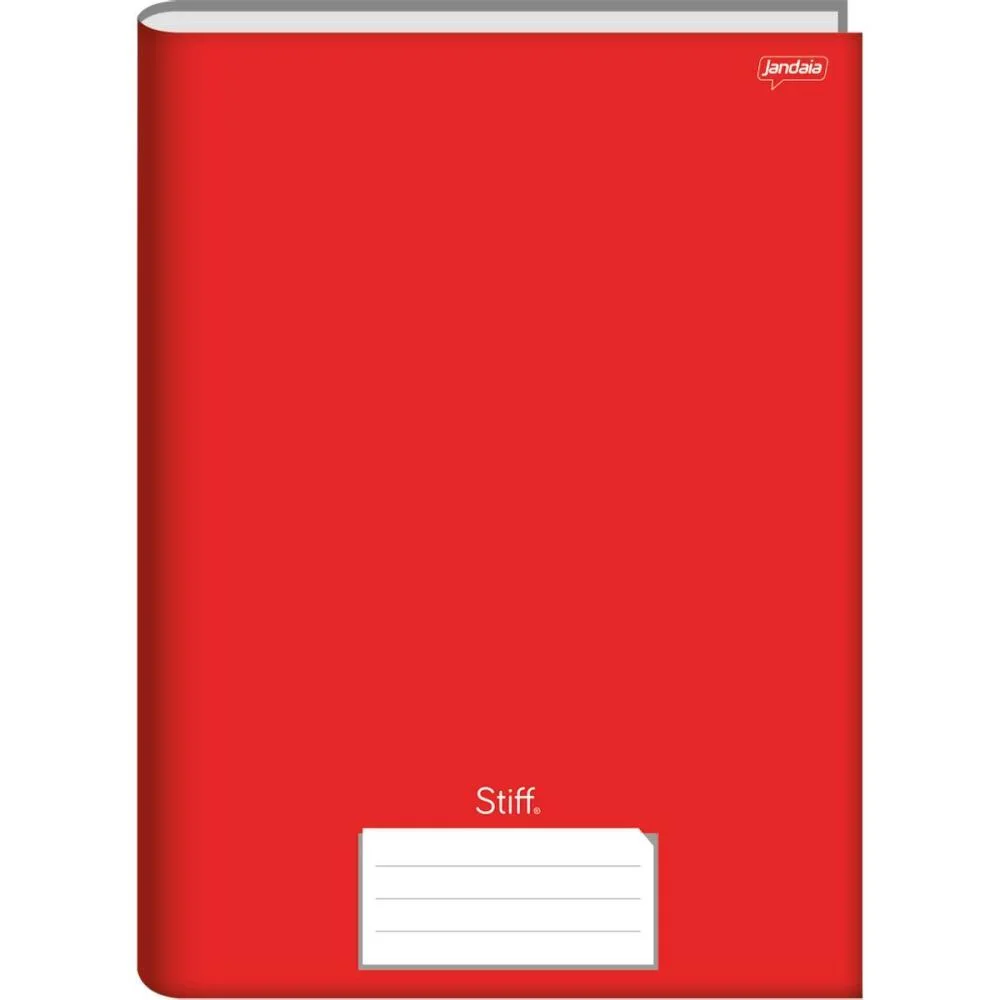 Caderno Brochura 1/4 Capa Dura Stiff 48 Folhas Vermelho Jandaia (Pct.c/10) - imagem 2
