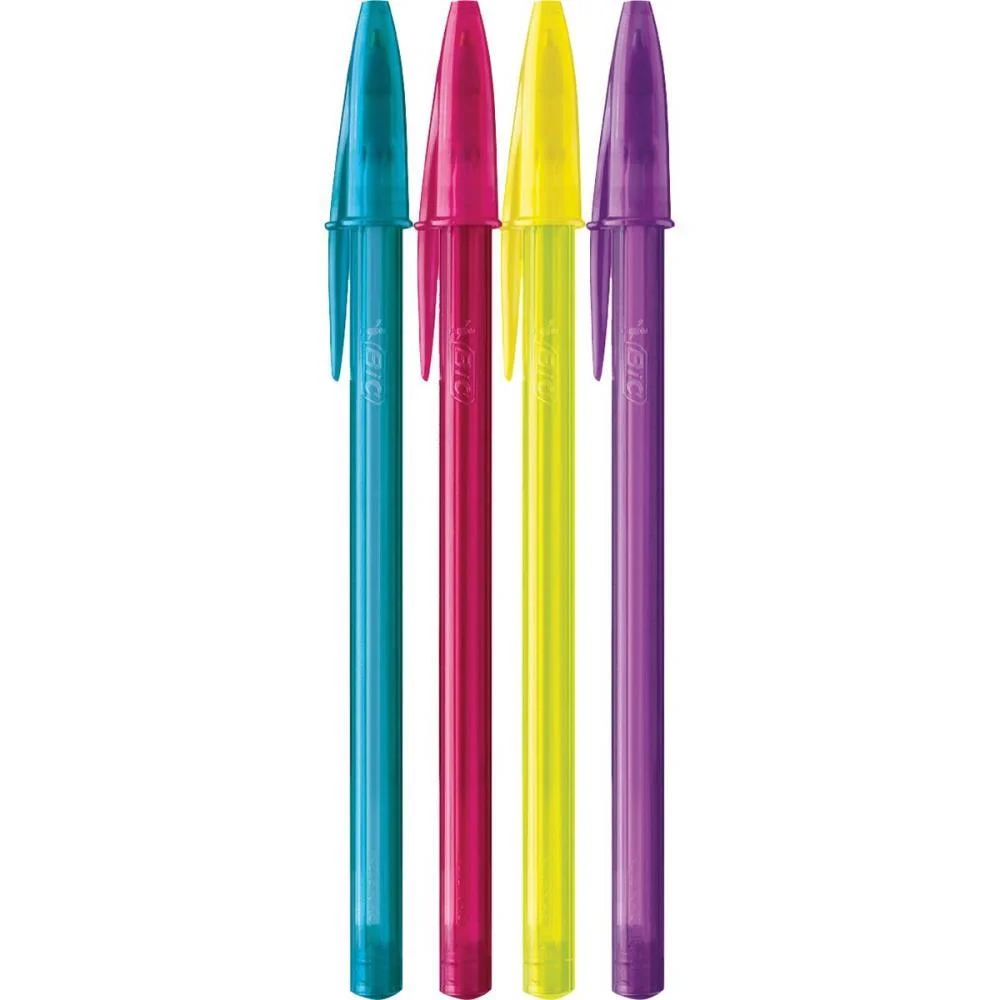 Caneta Esferografica Cristal Fashion Pack 04 Cores Bic (Cx.c/06) - imagem 4