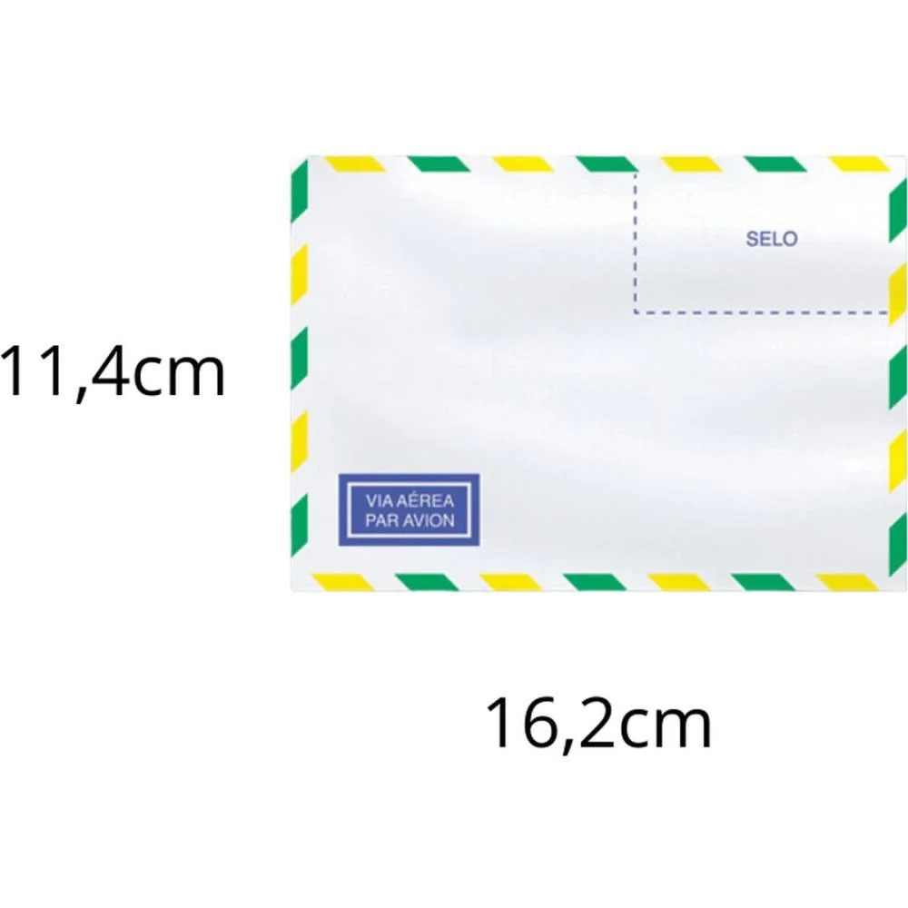 Envelope Comercial 114X162 63Grs. C/Rpc Aereo Scrity (Cx.c/1000) - imagem 3