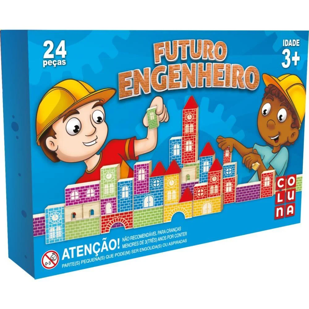 Brinquedo Para Montar Futuro Engenheiro 24Pc Madeira Coluna (Unidade) - imagem 2