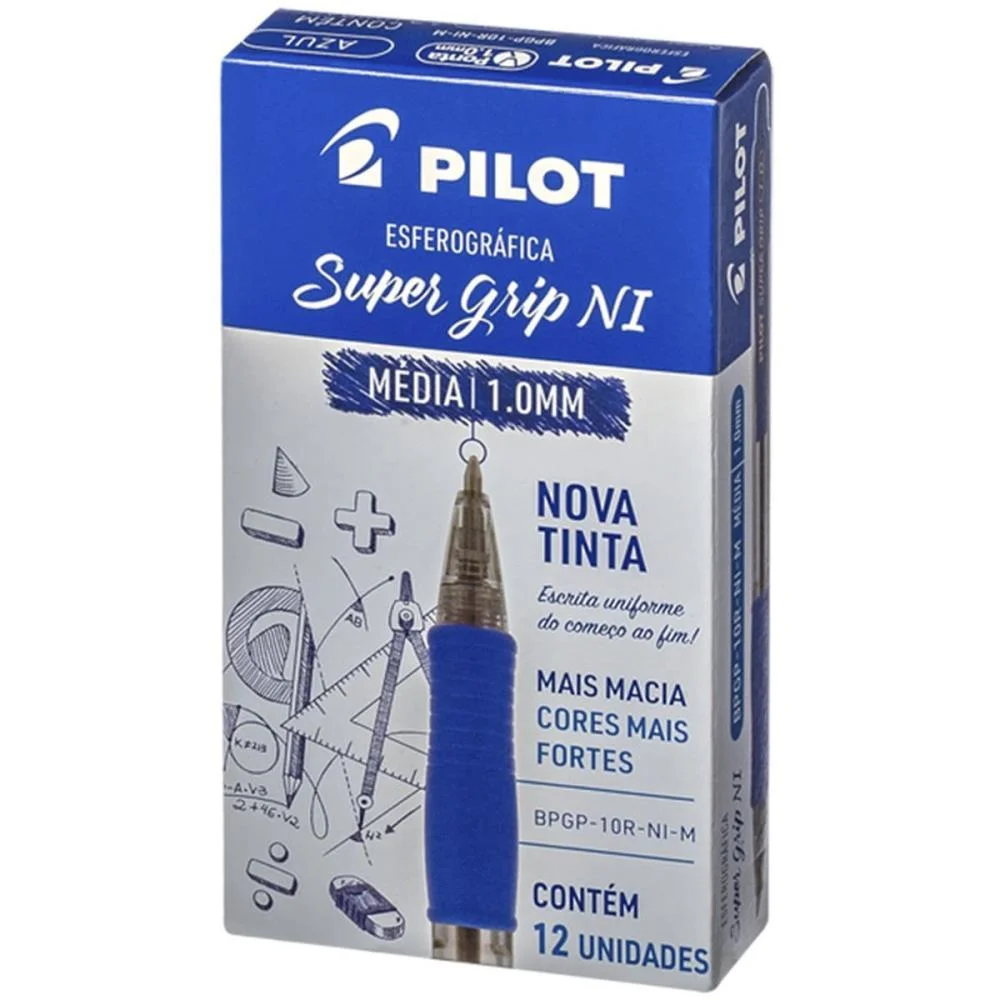 Caneta Esferografica Retratil Bpgp-S Supergrip 1.0Mm Azul Pilot (Cx.c/12) - imagem 3
