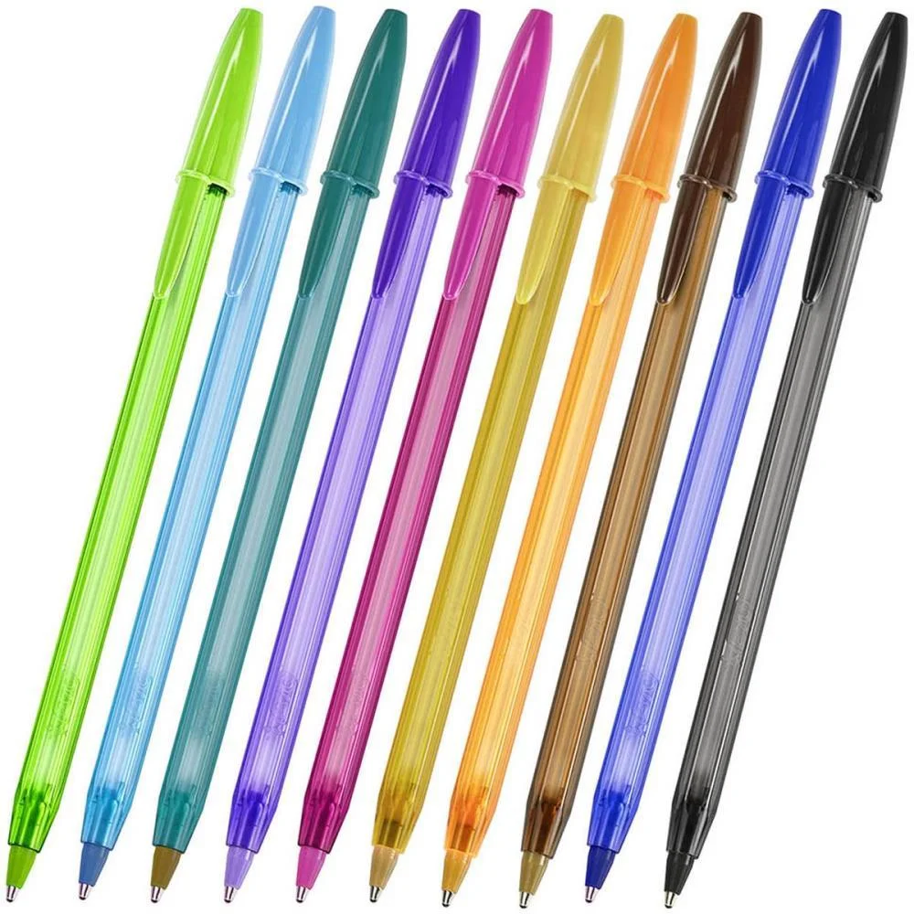 Caneta Esferografica Cristal Fashion Dura C/10Cores Bic (Bl.c/10) - imagem 4
