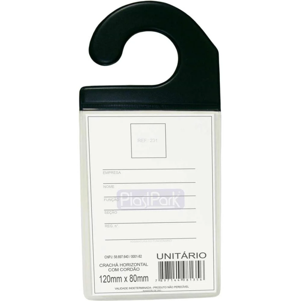 Cracha Automotivo C/Gancho Preto 9 X 13 Cm. Romitec (Pct.c/10) - imagem 2
