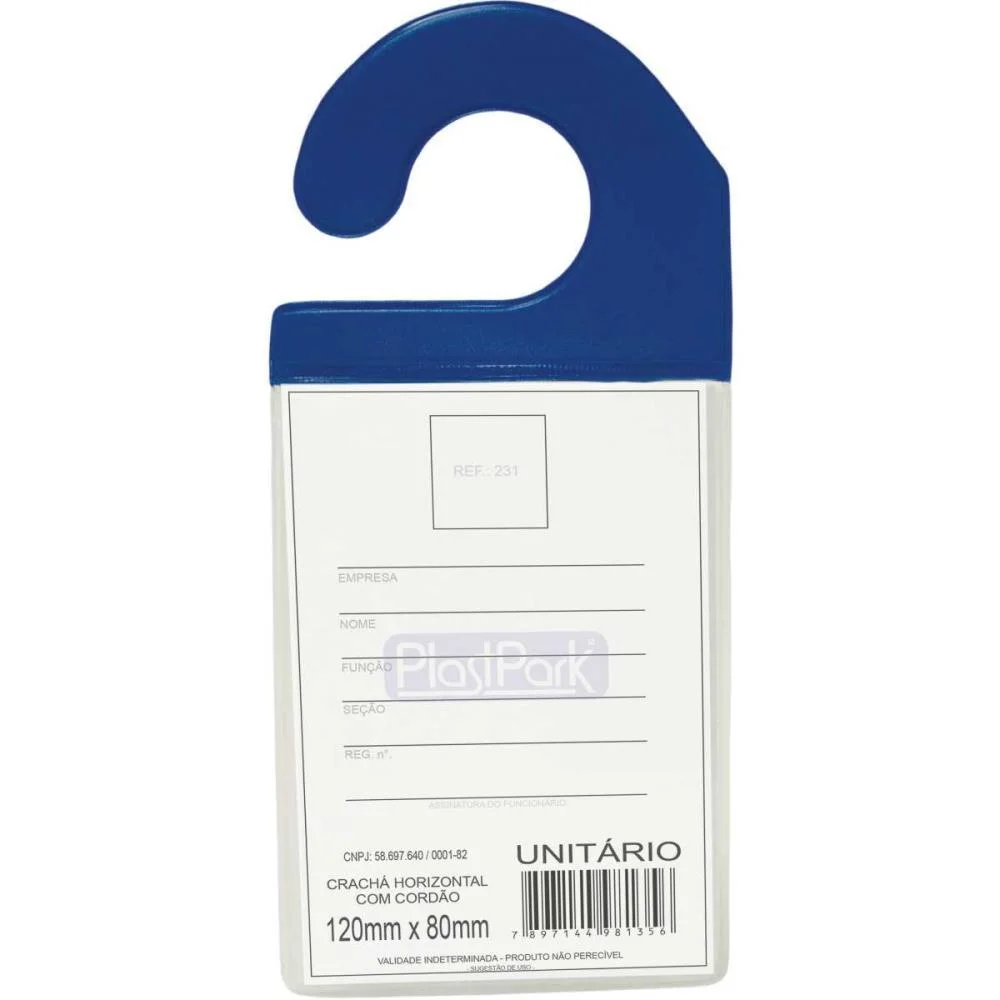 Cracha Automotivo C/Gancho Azul 9 X 13 Cm. Romitec (Pct.c/10) - imagem 2