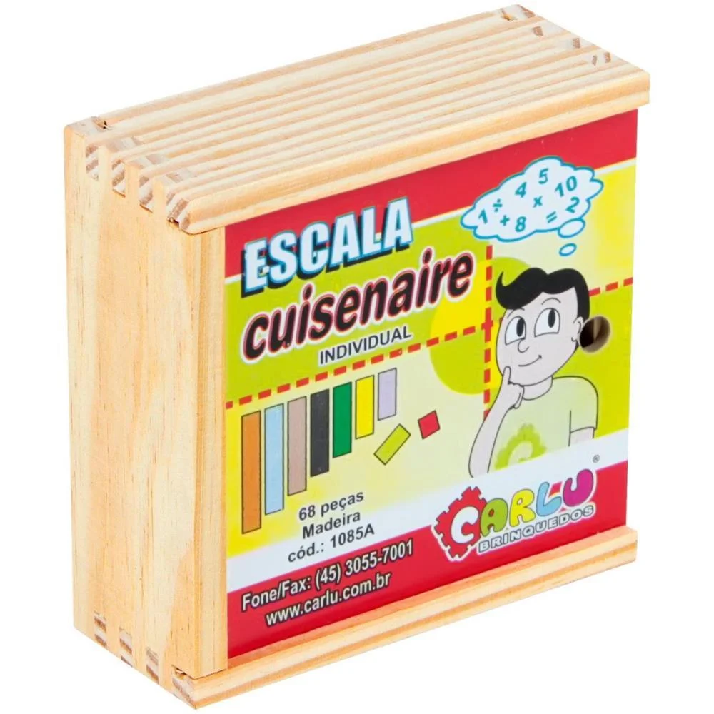 Brinquedo Pedagogico Escala Cuisenaire Indiv.68Pcs Carlu (Unidade) - imagem 4