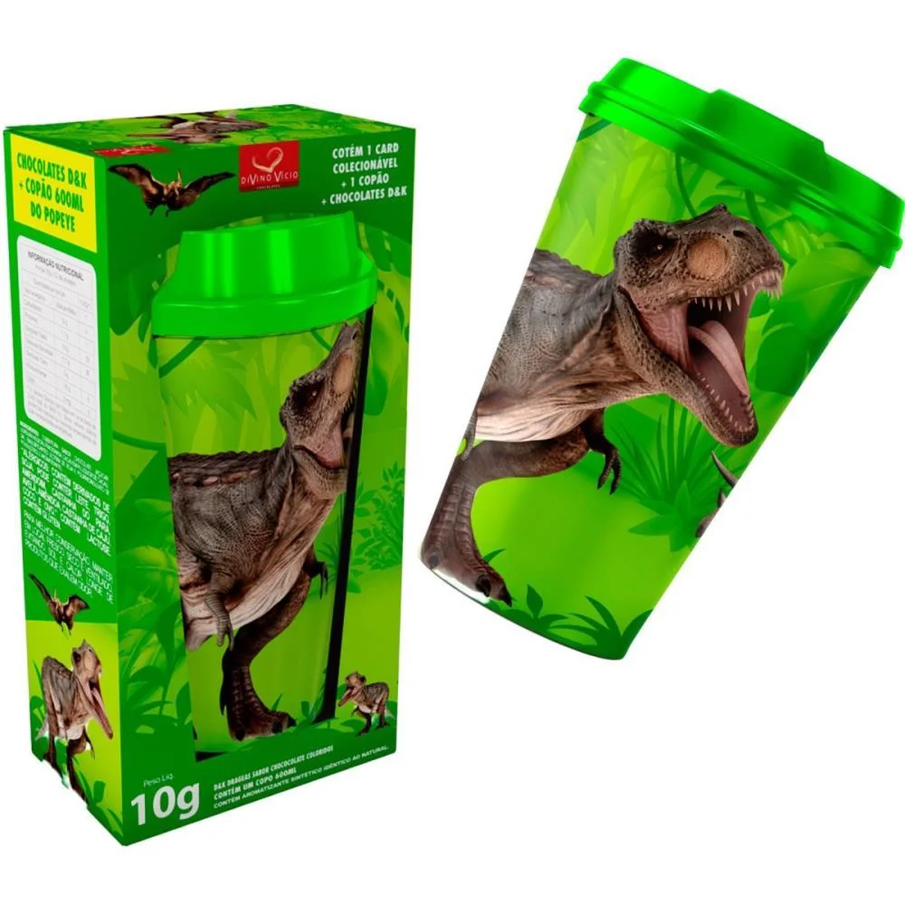 Doce Copao Dinossauro C/Surpr 600Ml Divino Kids (Unidade) - imagem 4