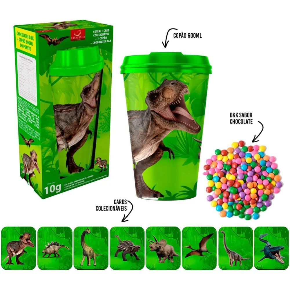 Doce Copao Dinossauro C/Surpr 600Ml Divino Kids (Unidade) - imagem 7