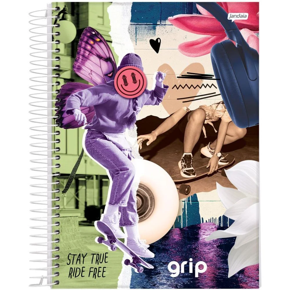 Caderno 01X1 Capa Dura Grip 80Fls. Jandaia (Pct.c/04) - imagem 6