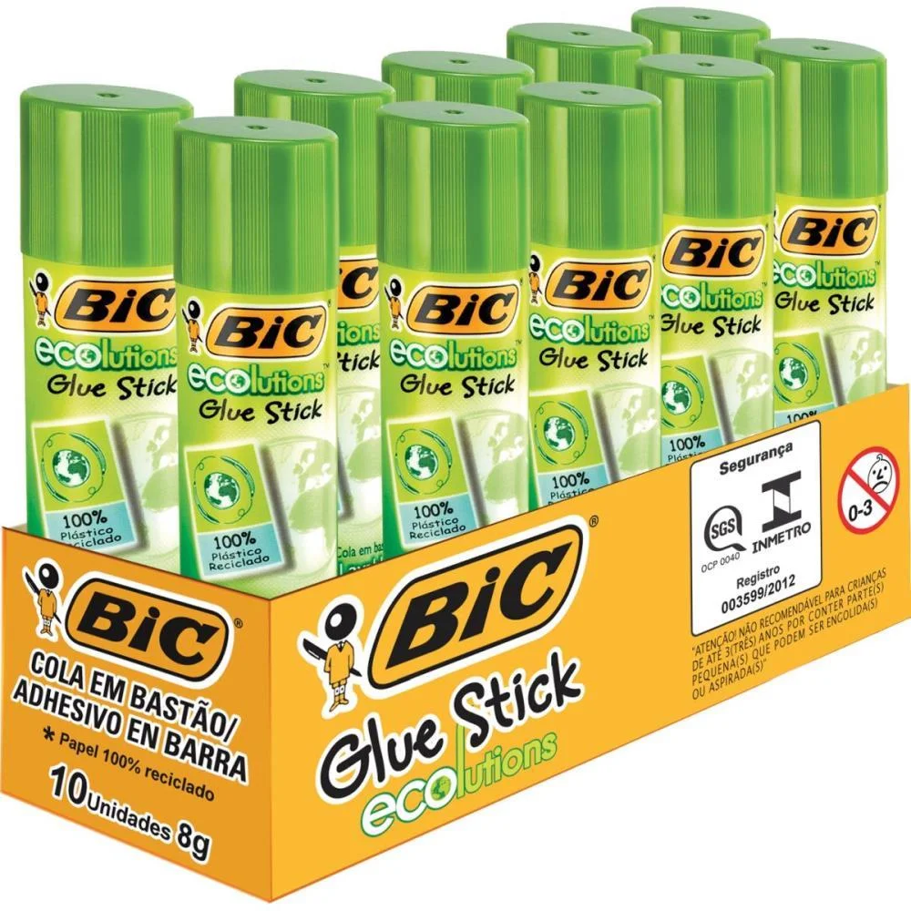Cola Em Bastao Ecolutions 08G Bic (Pct.c/10) - imagem 3