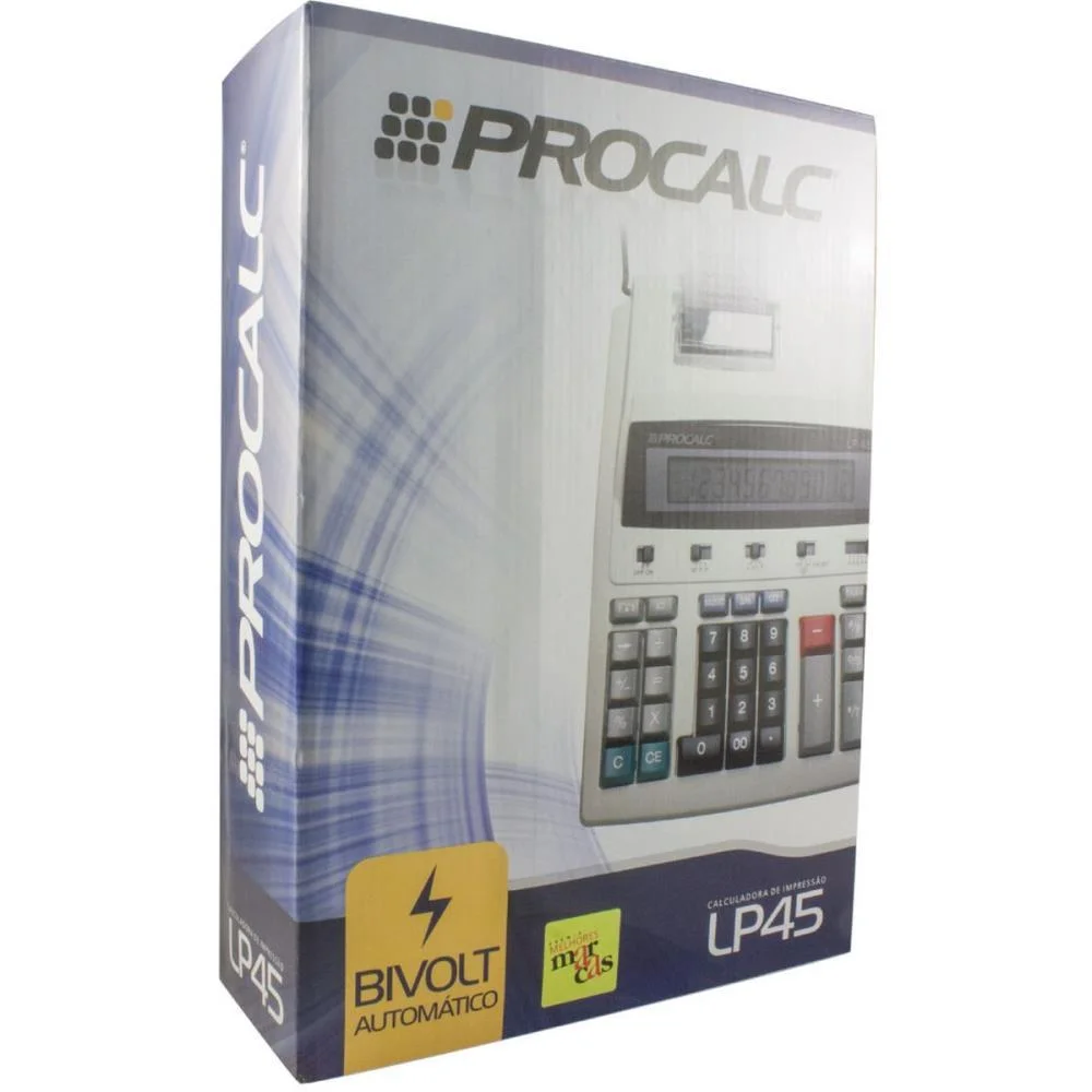 Calculadora De Impressao 12 Dig. Bobina 57Mm 110V/220V Procalc (Unidade) - imagem 5