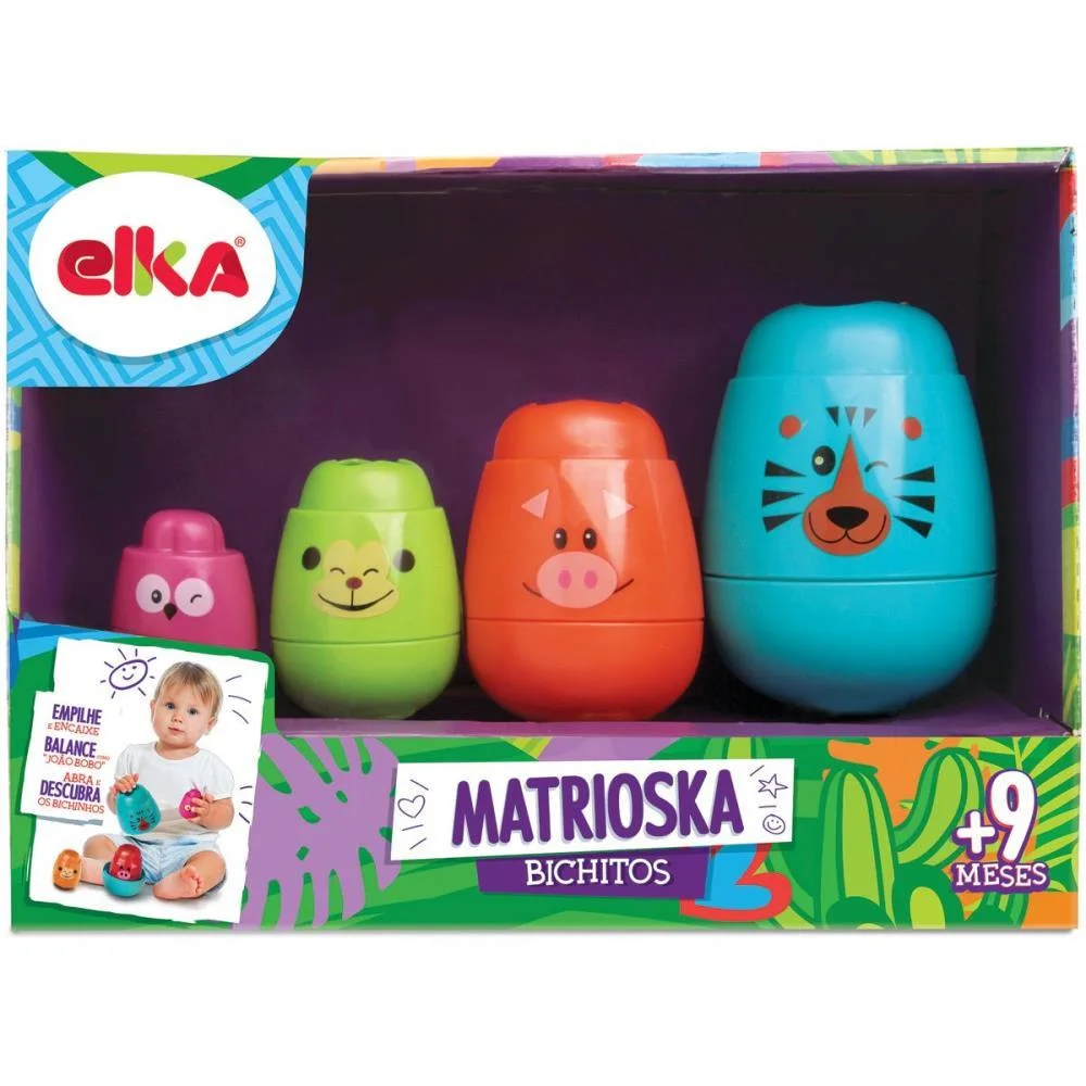 Brinquedo Para Bebe Matrioska Bichitos Elka (Unidade) - imagem 2