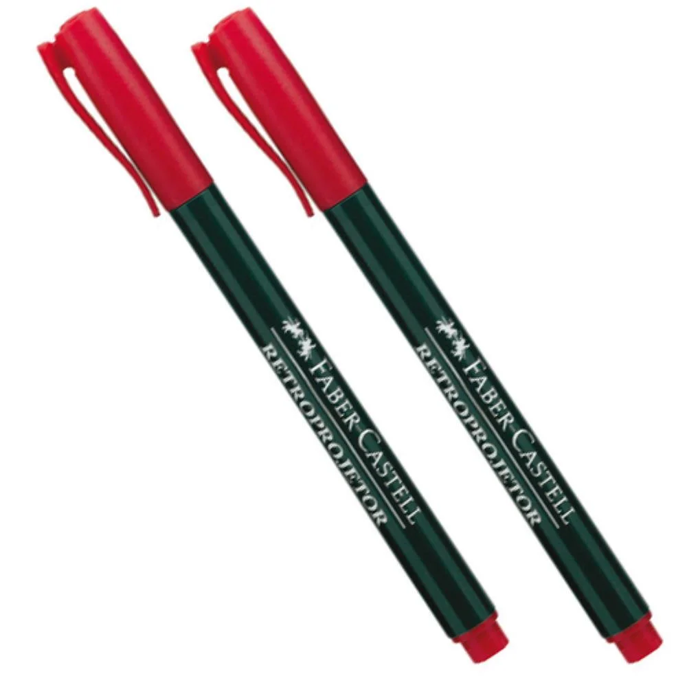 Caneta Retroprojetor 1.0Mm Media Vermelha Faber-Castell (Cx.c/12) - imagem 2