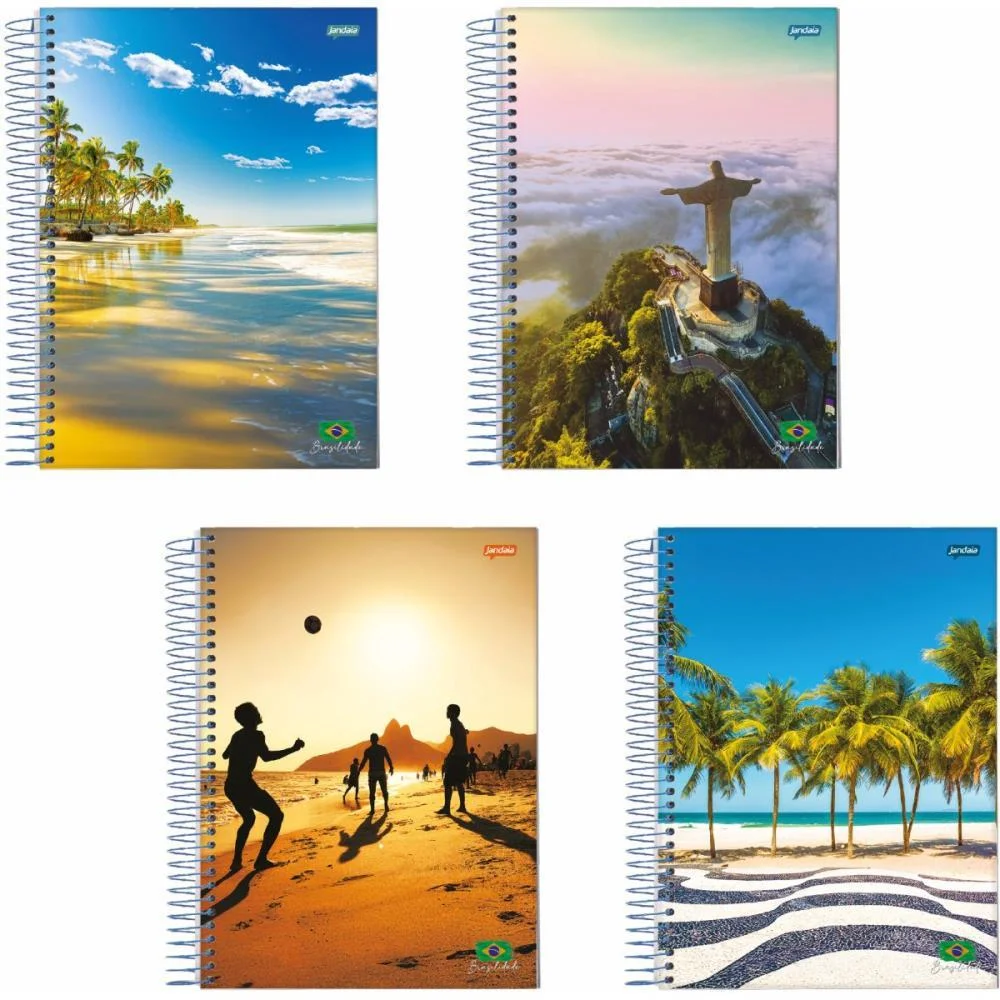 Caderno 12X1 Capa Dura Brasilidade 240 Folhas Jandaia (Pct.c/04) - imagem 2