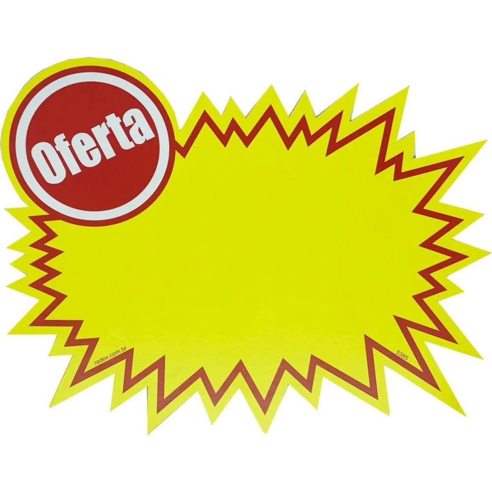 Cartaz Para Marcacao Splash Oferta S/Aba 12X19Cm Radex (Pct.c/25) - imagem 2
