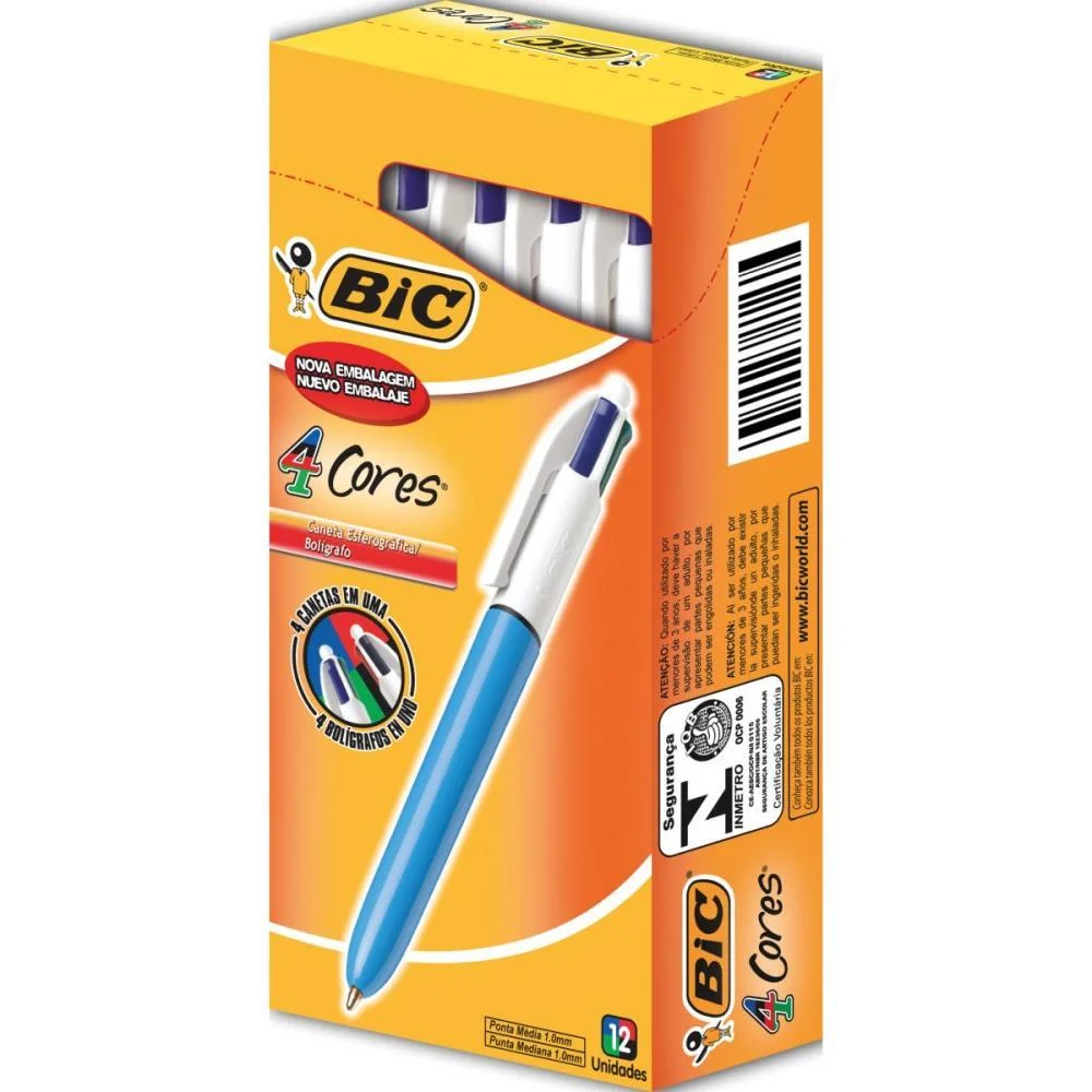 Caneta Esferografica Bic 4 Cores Bic (Cx.c/12) - imagem 2