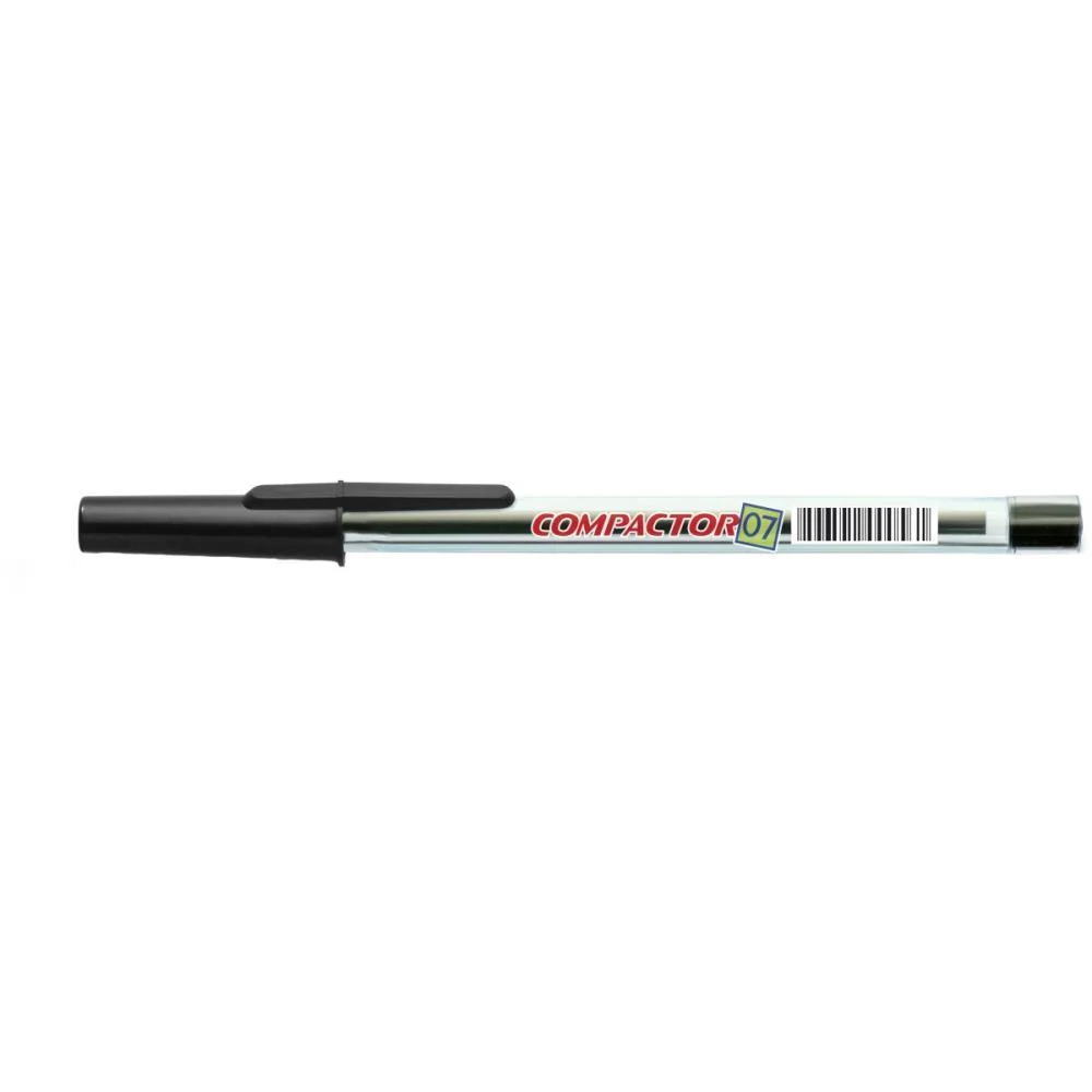 Caneta Esferografica 0,7Mm Fina Preta Compactor (Cx.c/100) - imagem 4