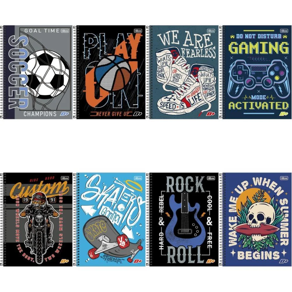 Caderno 20X1 Capa Dura D+ Masculino 400 Folhas Tilibra (Pct.c/02) - imagem 2
