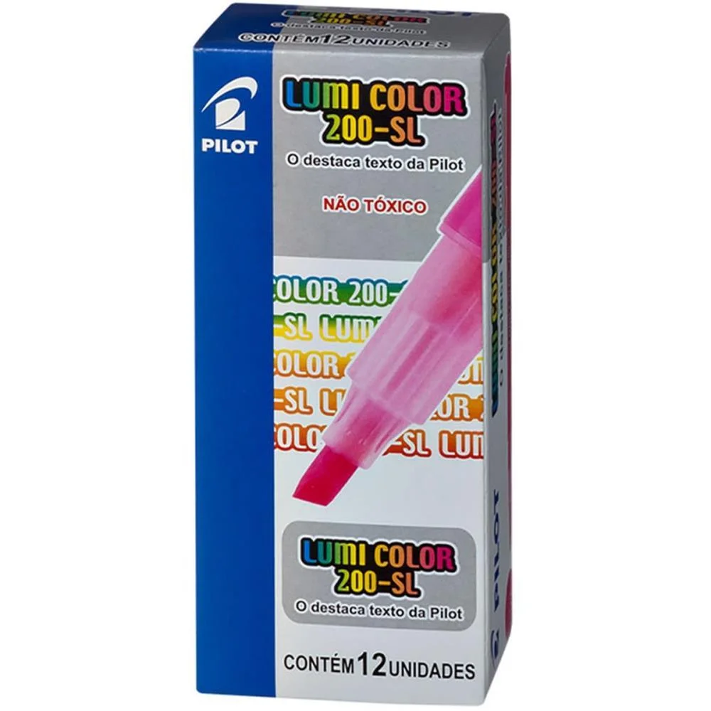 Caneta Marca Texto Lumicolor 200-Sl Rosa Pilot (Cx.c/12) - imagem 4