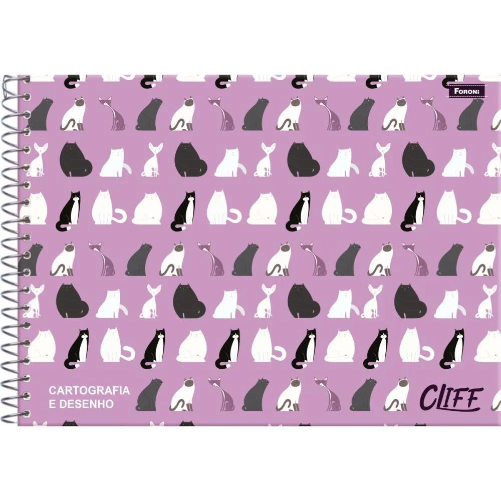 Caderno Desenho Univ Capa Dura Cliff Masc/Fem 80Fls. Foroni (Pct.c/04) - imagem 2