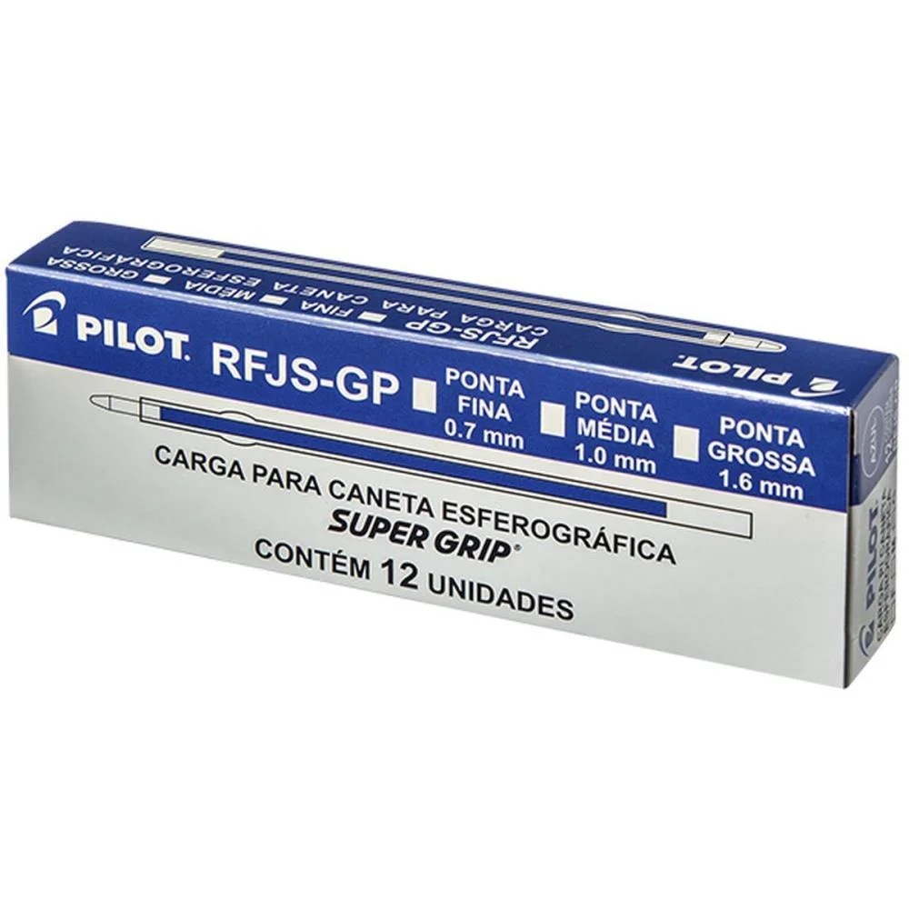Carga Caneta Esferografica Rfjs-Gp-Fina 0,7Mm Azul Pilot (Cx.c/12) - imagem 3