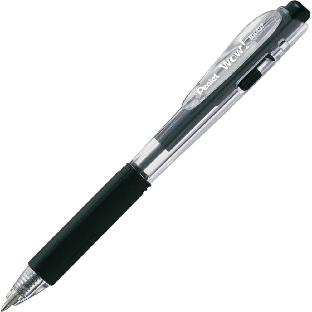 Caneta Esferografica Retratil Wow 0,7Mm Preta Pentel (Cx.c/12) - imagem 3