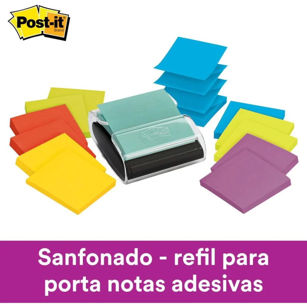 Bloco De Recado Post-It Pop Up Refil Rr330 76X76 Amar. 3M (Unidade) - imagem 5