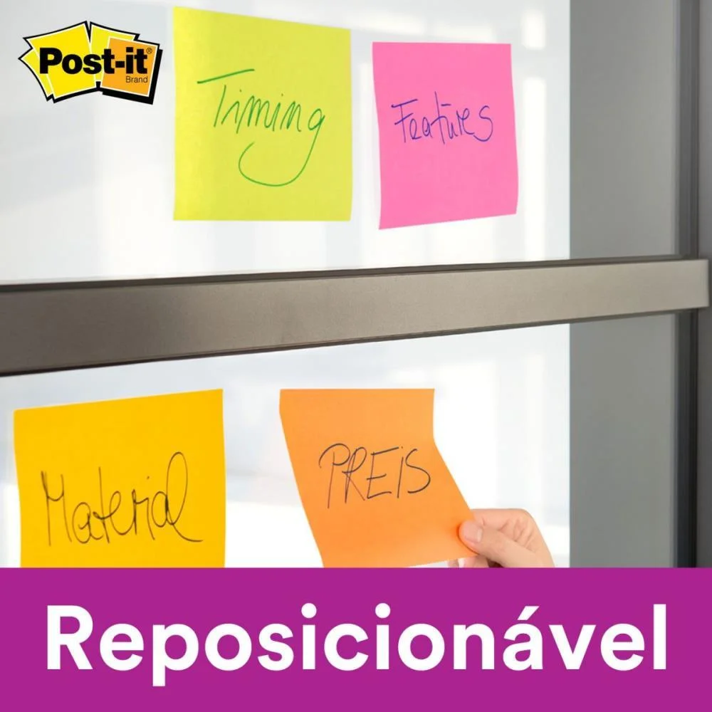 Bloco De Recado Post-It Pop Up Refil Rr330 76X76 Amar. 3M (Unidade) - imagem 7
