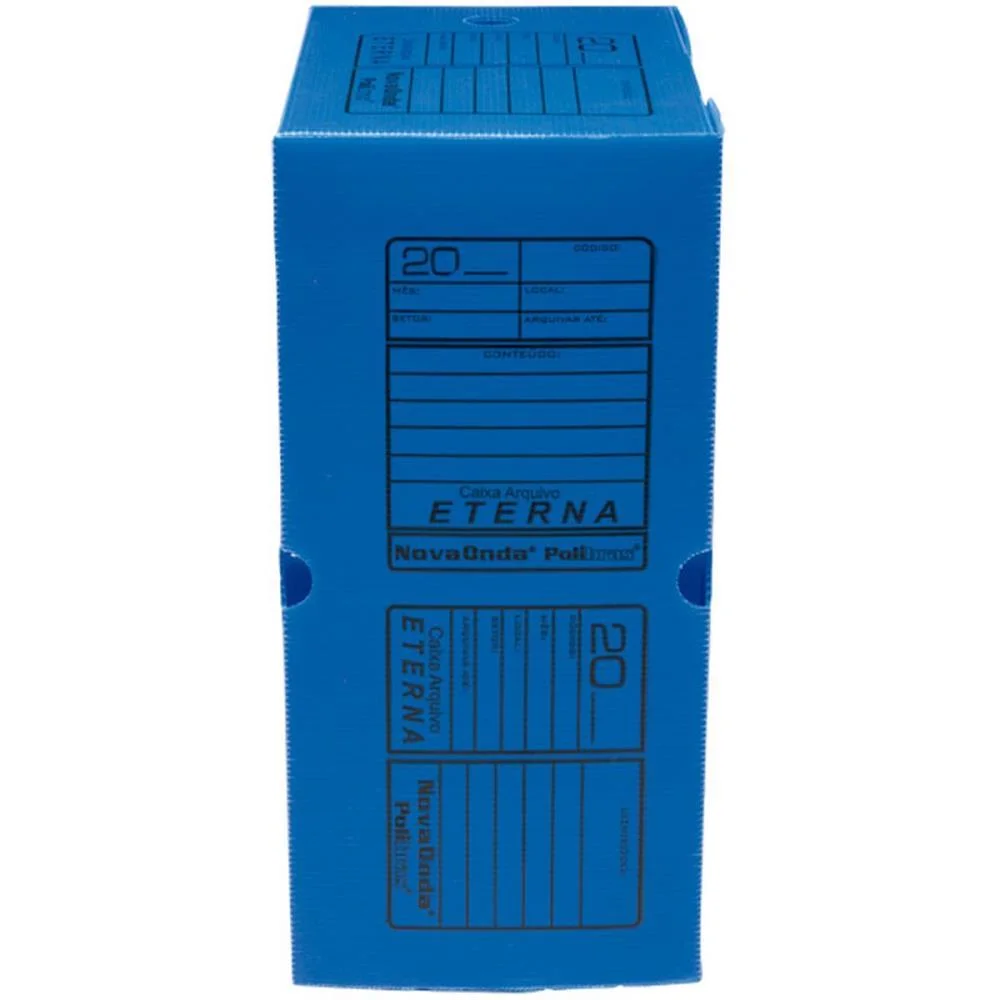 Arquivo Morto Polipropileno Novaonda Gigante Azul 39X18X30 Polibras (Pct.c/10) - imagem 2