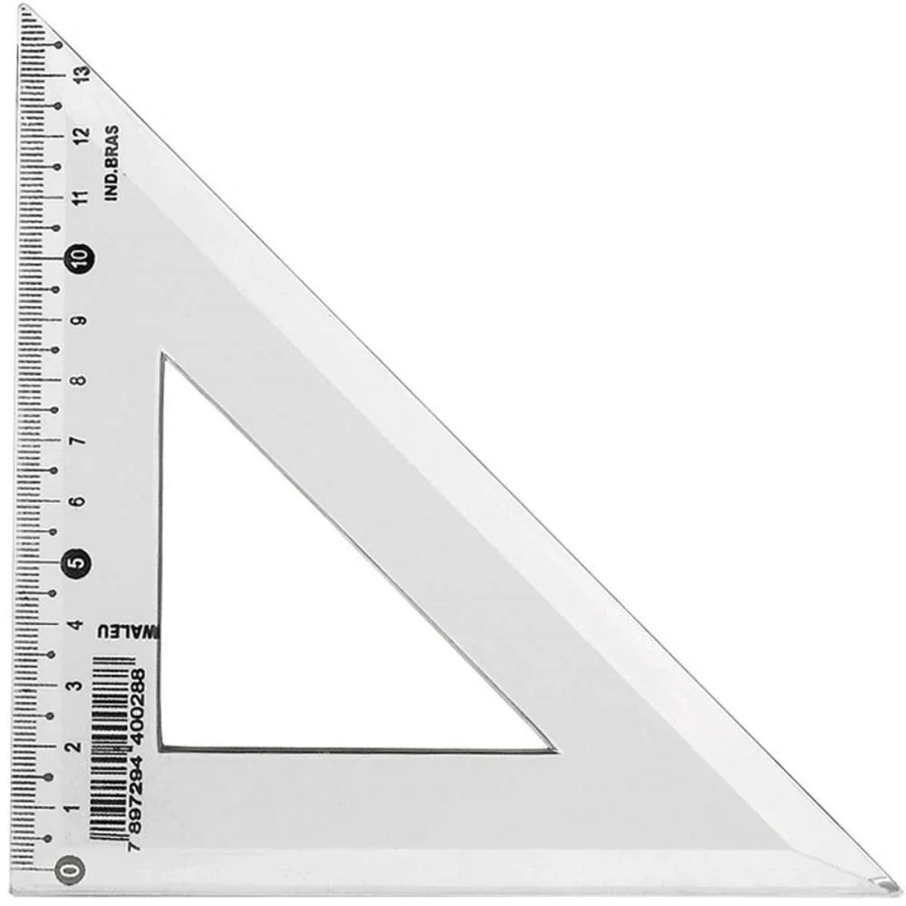 Esquadro Plastico 45 Graus Maxcril (Pct.c/10) - imagem 2