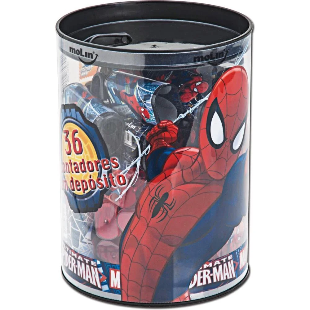 Apontador Com Deposito Decor. Spider Man (S) Molin (Pote-36) - imagem 3