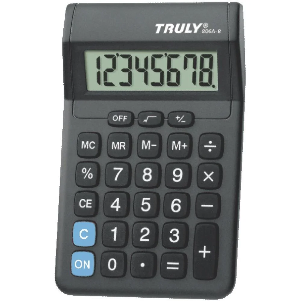 Calculadora De Mesa 8 Dig. Preta C/1Pilha Aa Procalc (Unidade) - imagem 3