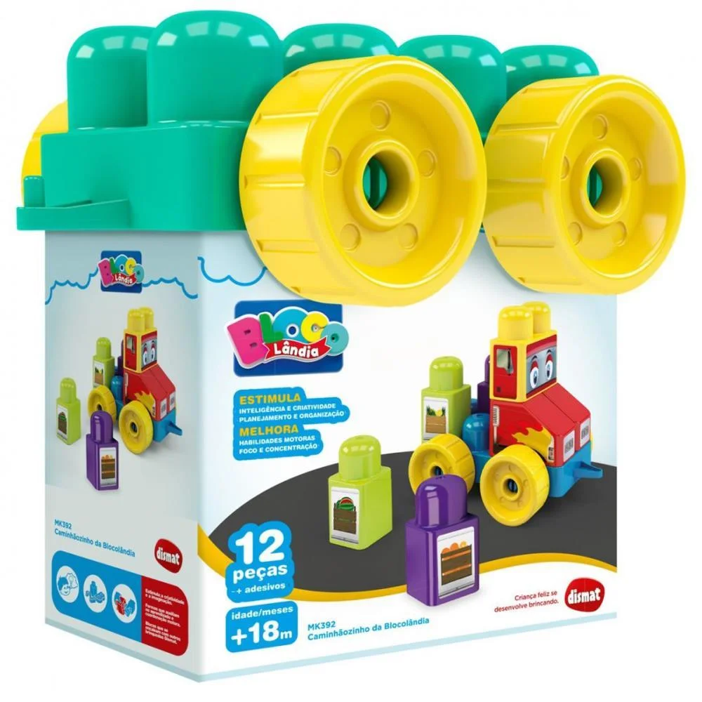 Brinquedo Para Montar Caminhaozinho Da Blocolandia Dismat (Unidade) - imagem 4