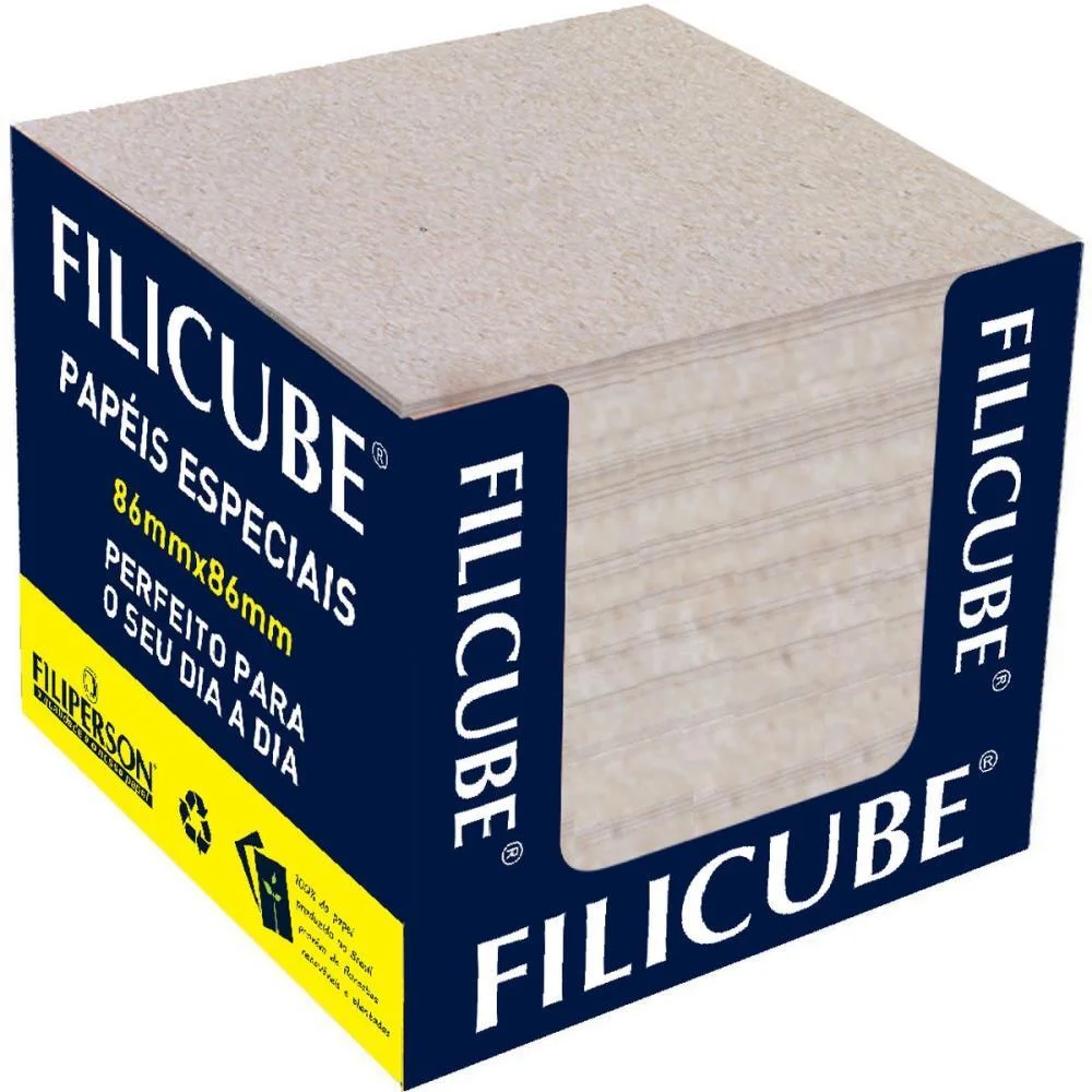 Bloco De Anotacoes Filicube 8X8Cm.90G. Rec.natura Filiperson (Caixinha) - imagem 2