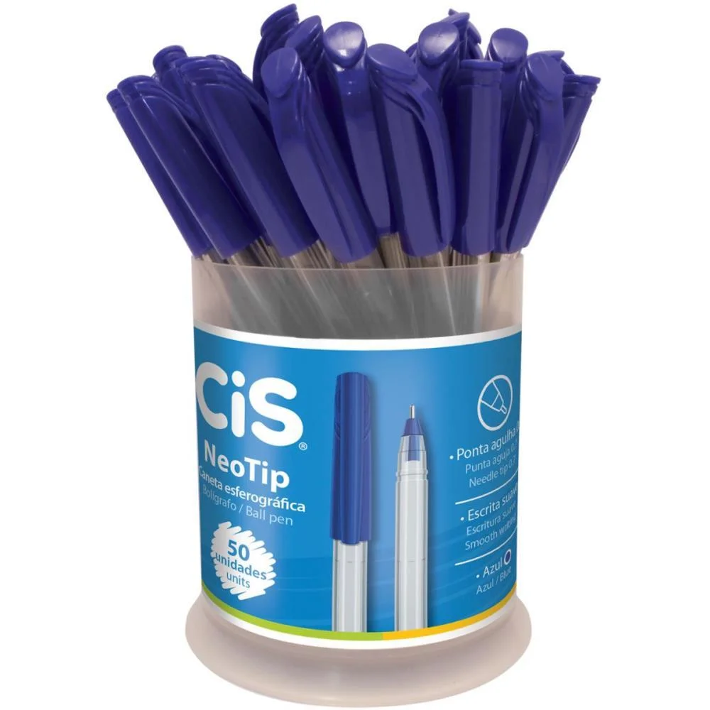 Caneta Esferografica Cis Neotip Azul 0.7Mm Sertic (Pote-50) - imagem 3